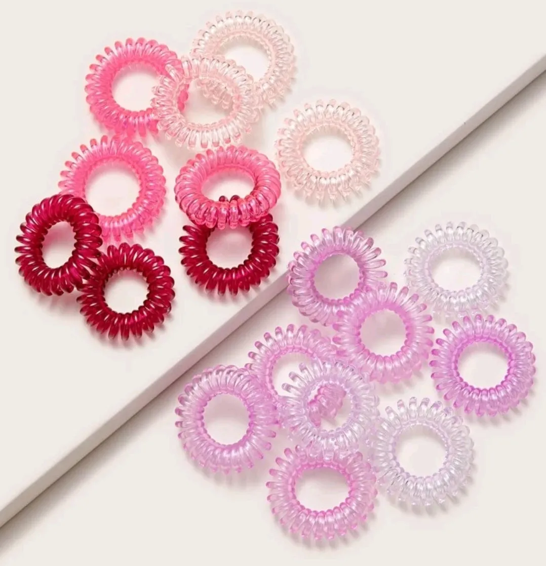 18pcs Coil Wire Hair Tie - Multicolor