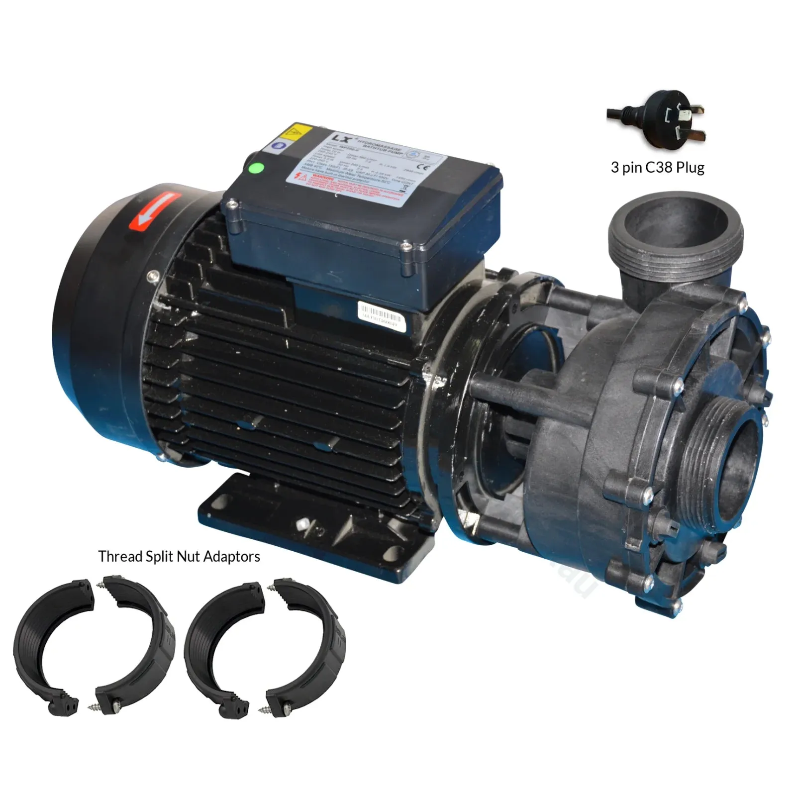 3.0 HP / 3.5 HP Maxi-flow Single Speed Spa Pump Replacement - Q6885 - By Spatex