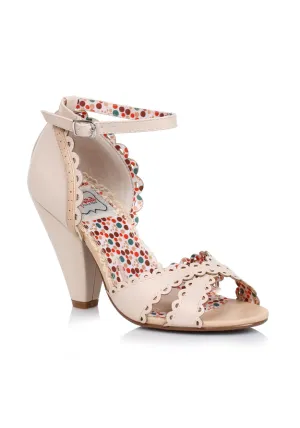 4 Open Toe Heel With Scallop Detail