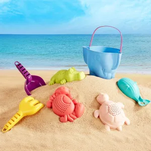 7 Piece Non-Toxic Super Safe Large Pieces Sand & Water Bath Toy  | Toys for Sand Pit | 18m 