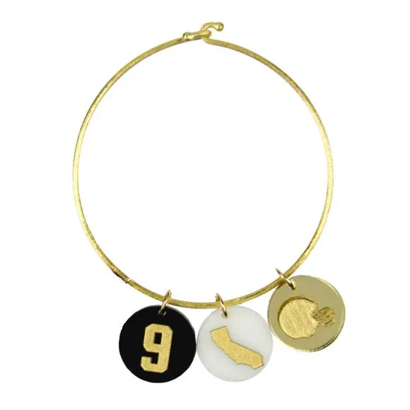 Acrylic Varsity Number Charm