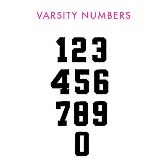 Acrylic Varsity Number Charm