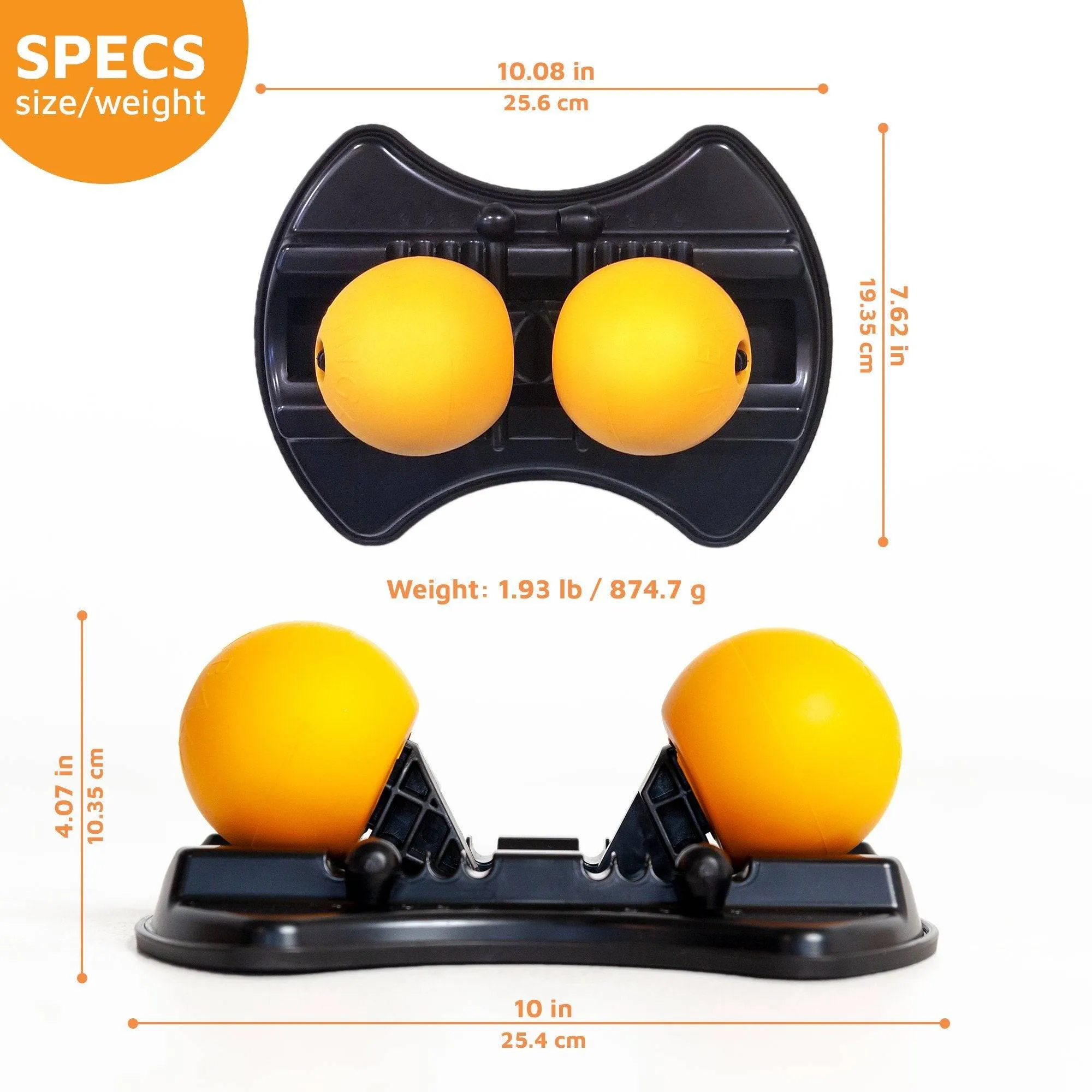 activelife - HighBaller Twin Ball Body Massager, Mounted and Adjustable, Double Lacrosse Massage Ball for Deep Tissue Massage, Neck Massager Tool for Myofascial Release