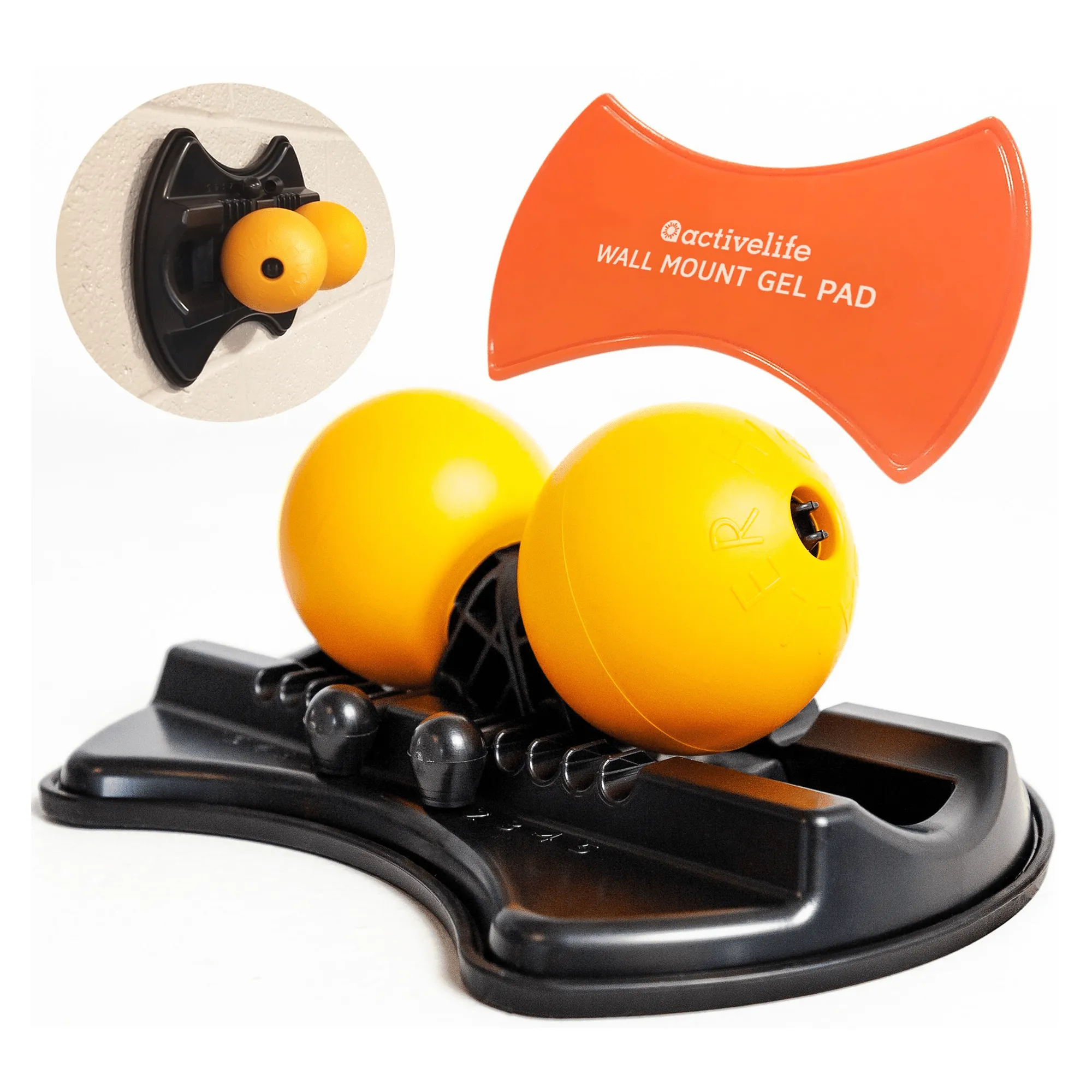activelife - HighBaller Twin Ball Body Massager, Mounted and Adjustable, Double Lacrosse Massage Ball for Deep Tissue Massage, Neck Massager Tool for Myofascial Release