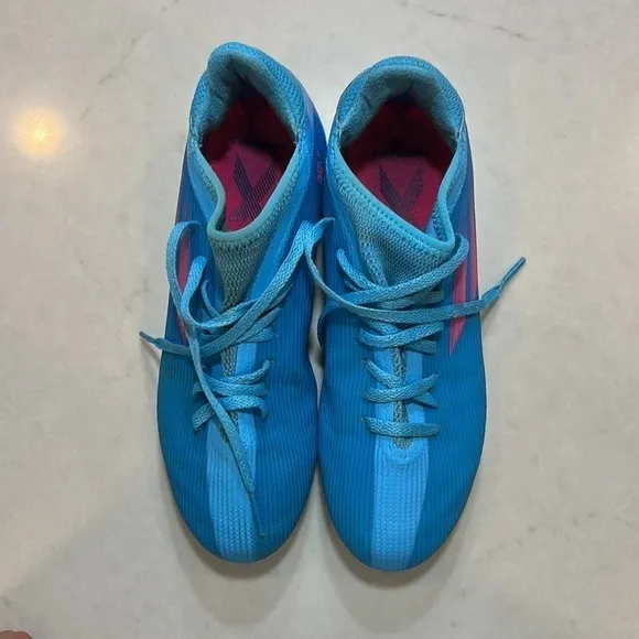 adidas Jr. X SPEEDFLOW.3 Kid's Firm Ground Soccer Cleats | Sky Rush | Unisex