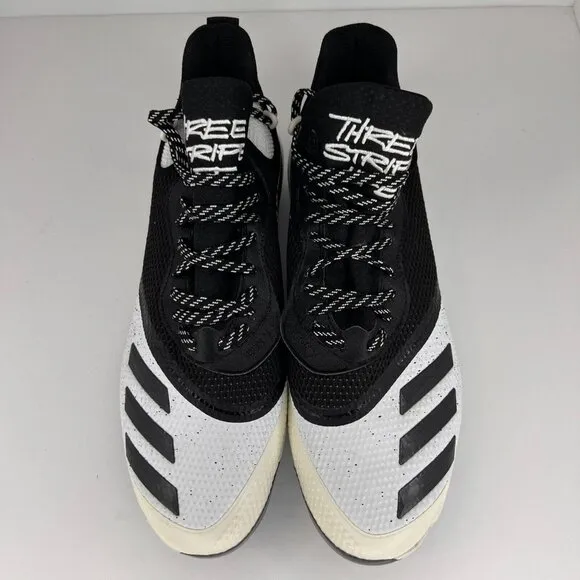 Adidas Mens 628249 Black Icon V Metal Low Top 3 Stripe Size 12.5 Baseball Cleats