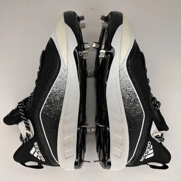 Adidas Mens 628249 Black Icon V Metal Low Top 3 Stripe Size 12.5 Baseball Cleats