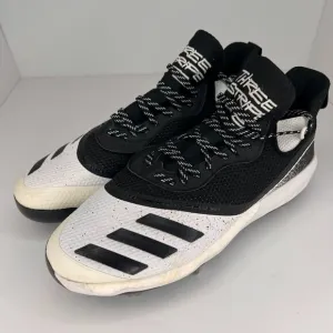 Adidas Mens 628249 Black Icon V Metal Low Top 3 Stripe Size 12.5 Baseball Cleats