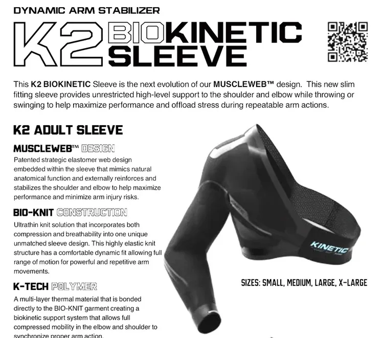 Adult Kinetic Arm Path Protective K2 Sleeve For Baseball & Softball Pitching | Perfect Throw Trainer 2023 Review
