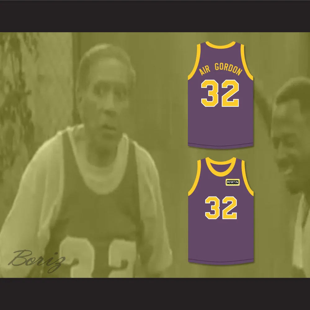 Air Gordon 32 Purple Basketball Jersey with Martin Patch