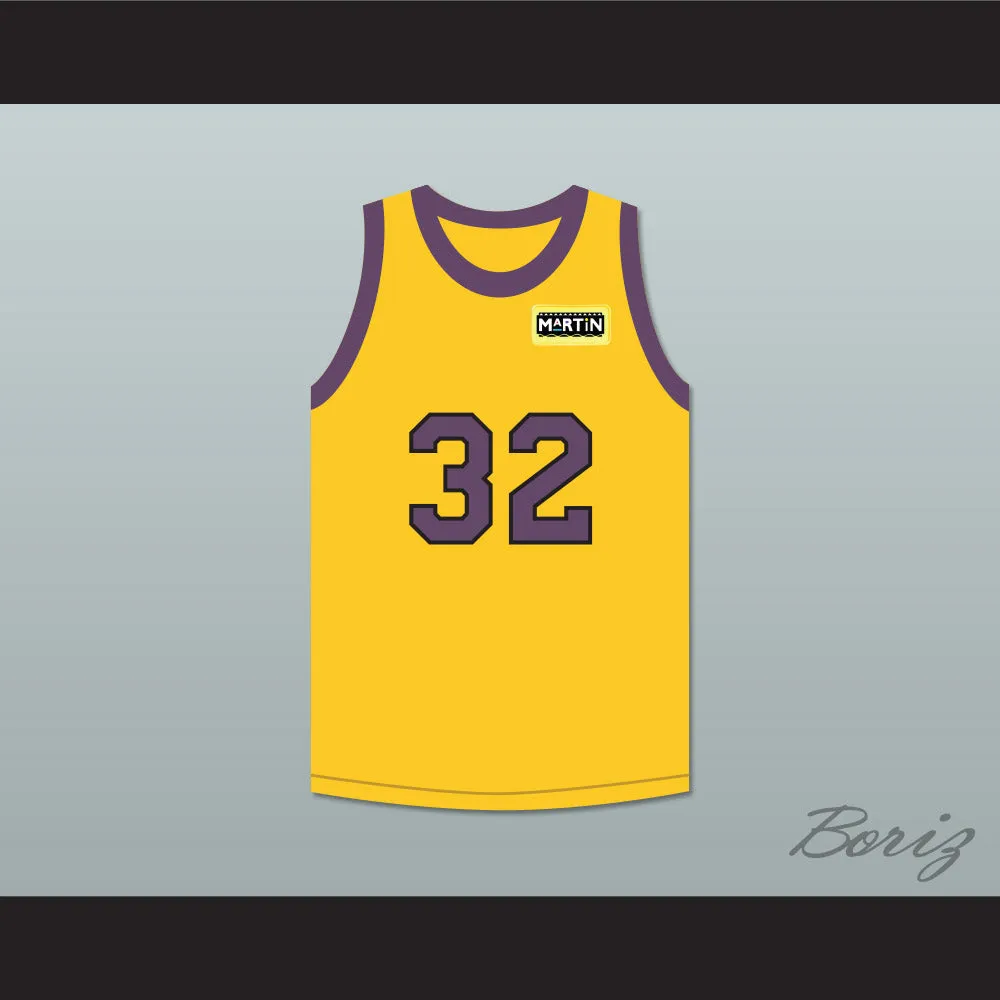Air Gordon 32 Yellow Basketball Jersey with Martin Patch