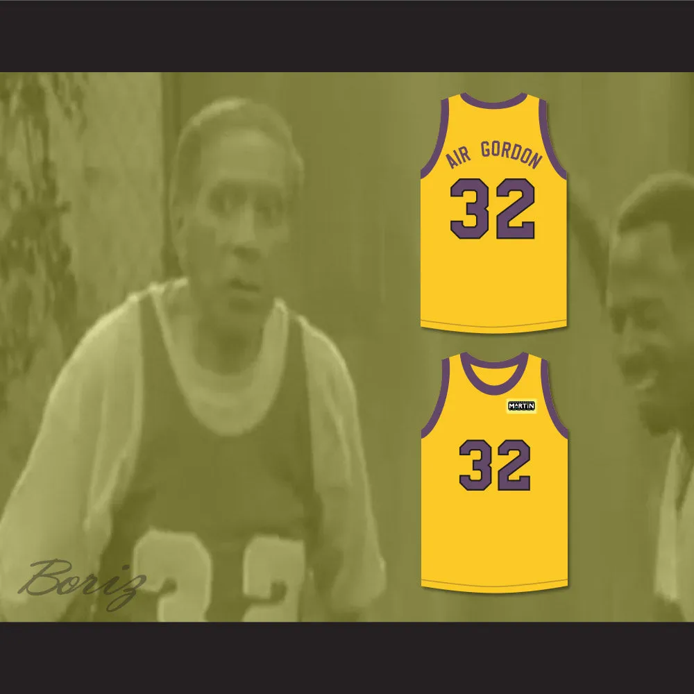 Air Gordon 32 Yellow Basketball Jersey with Martin Patch