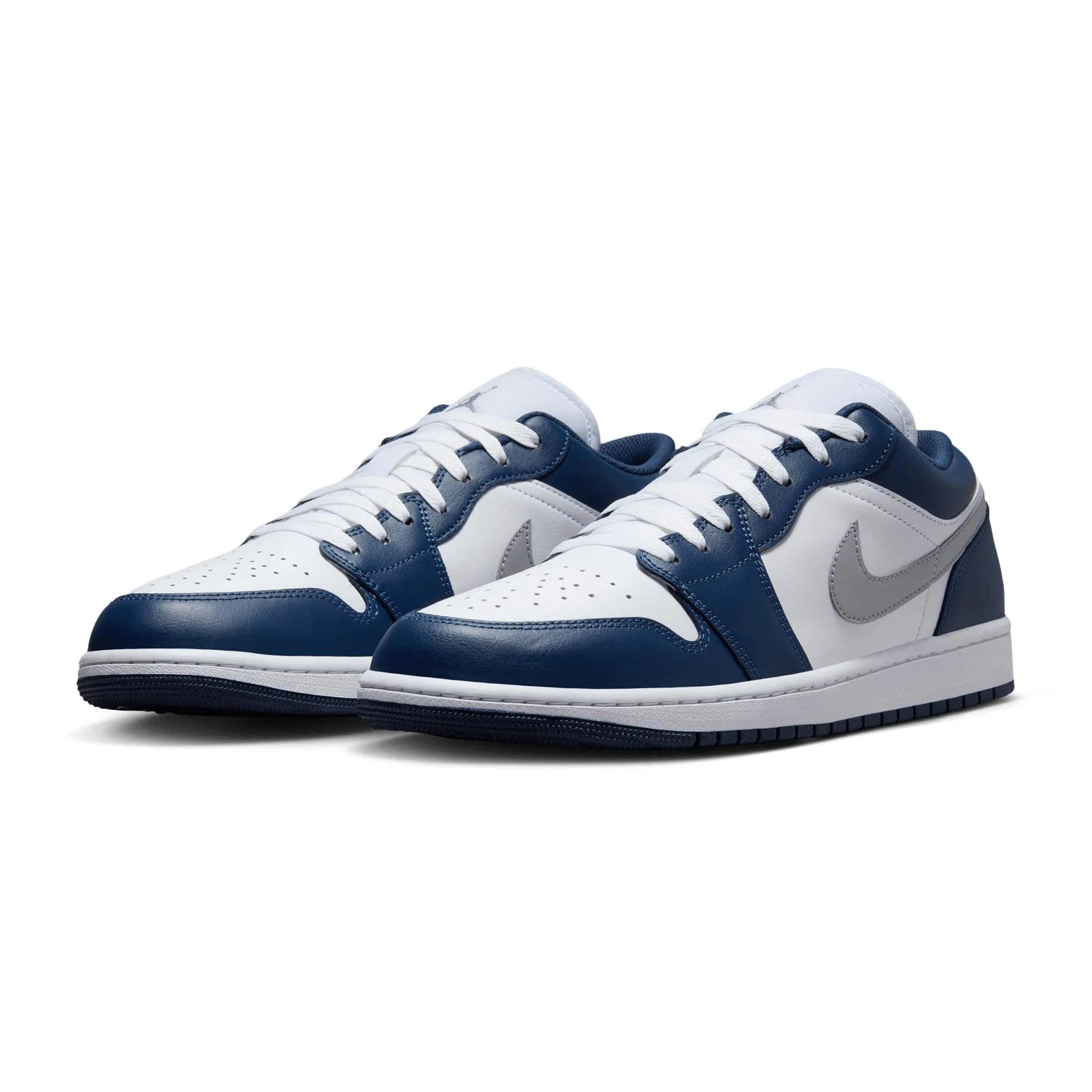 Air Jordan 1 Low White/Wolf Grey-Midnight Navy 553558-141