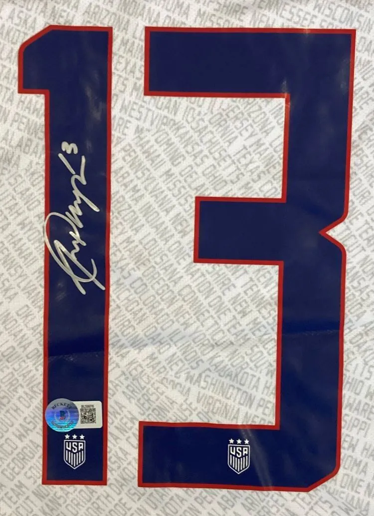 Alex Morgan Signed 2019 Nike USA Women's Home Soccer Jersey BAS