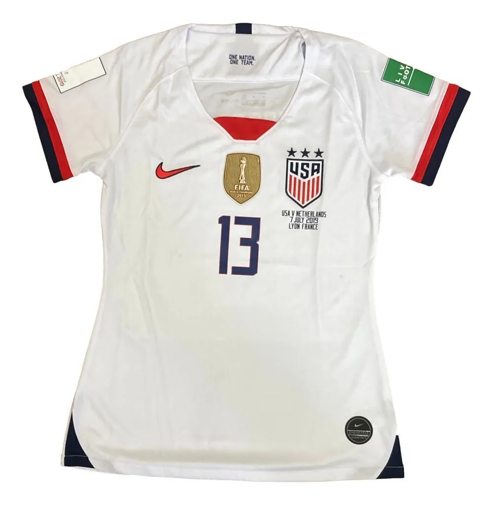 Alex Morgan Signed 2019 Nike USA Women's Home Soccer Jersey BAS