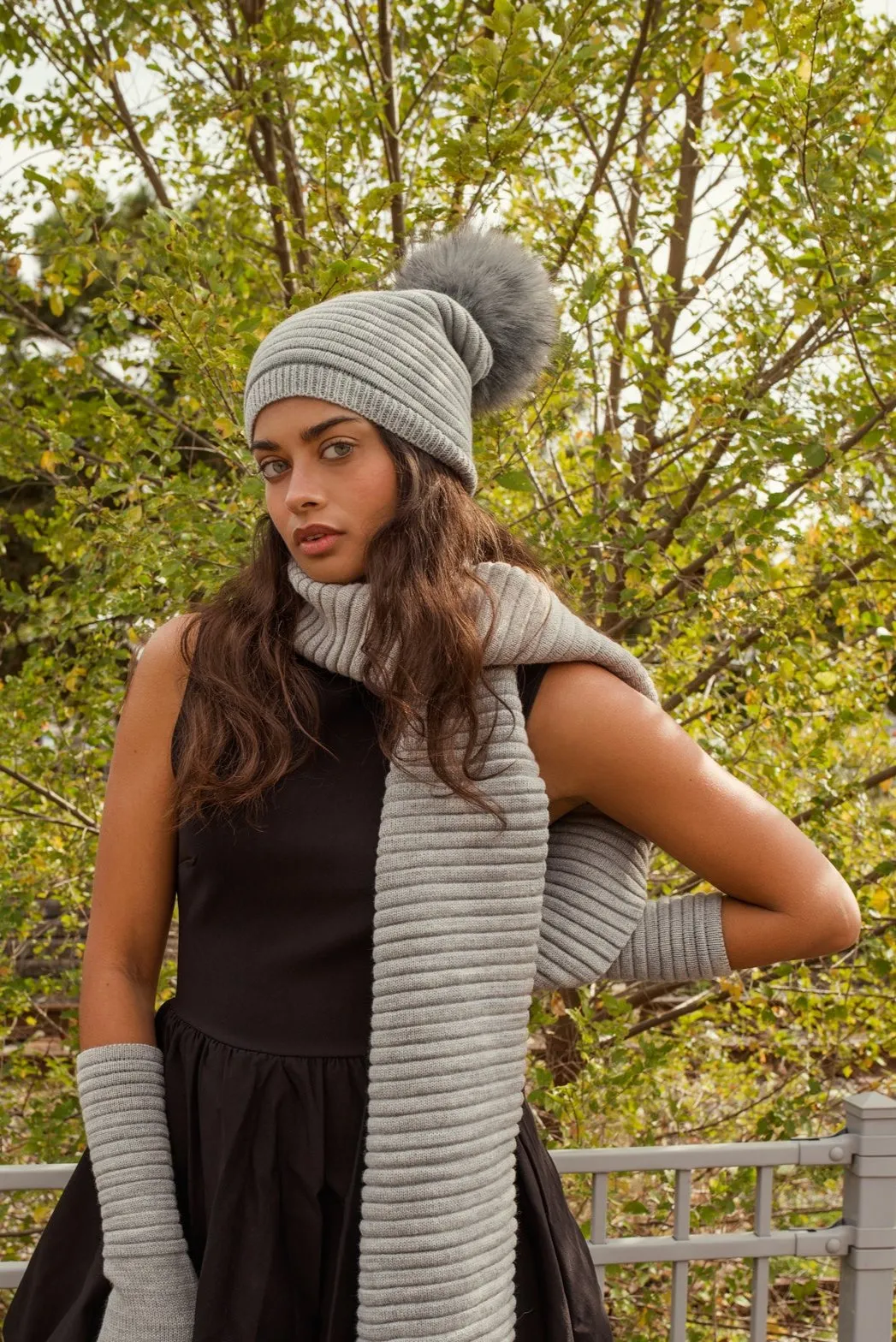 Aline Fox Fur Beanie