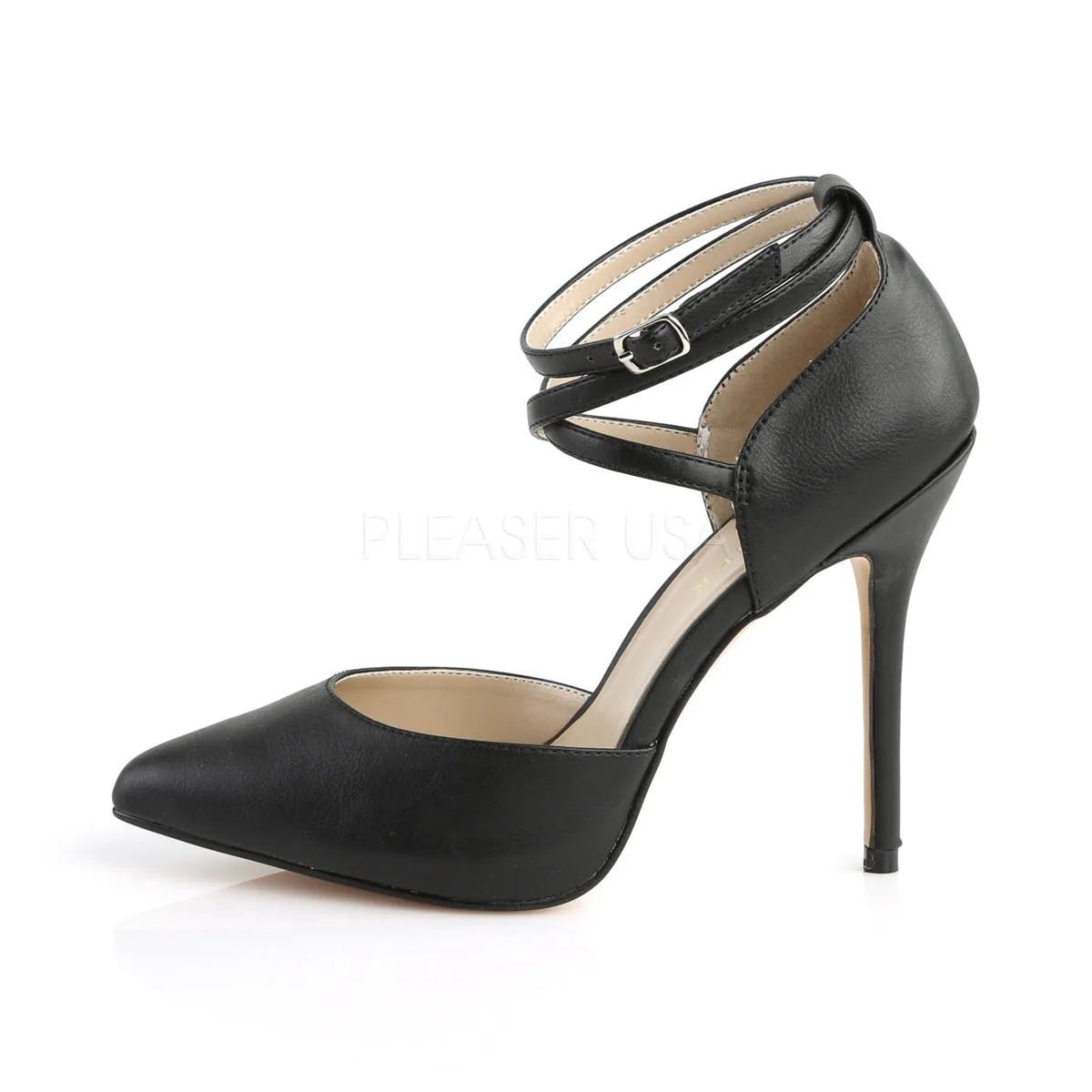 AMUSE-25  Black Faux Leather