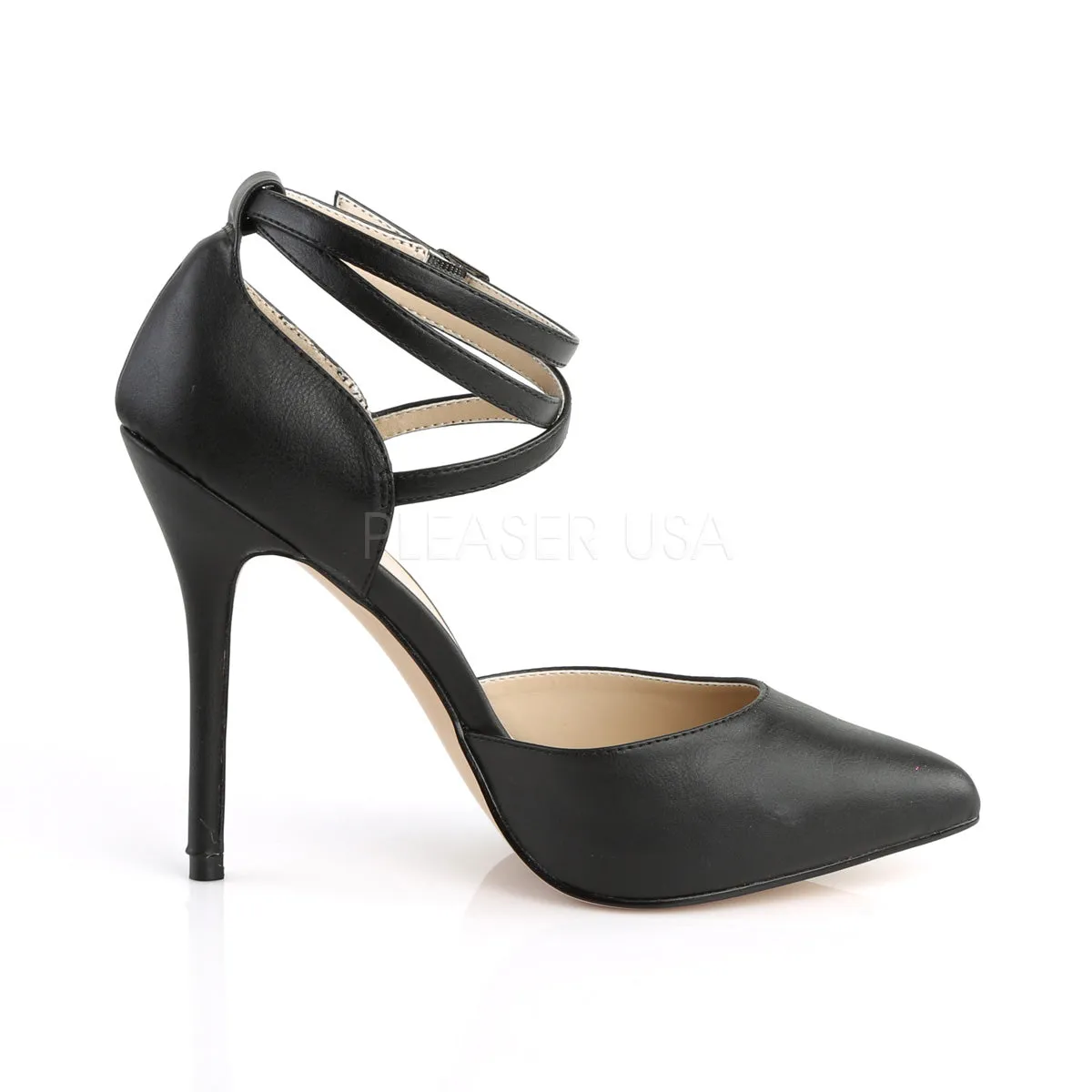 AMUSE-25  Black Faux Leather