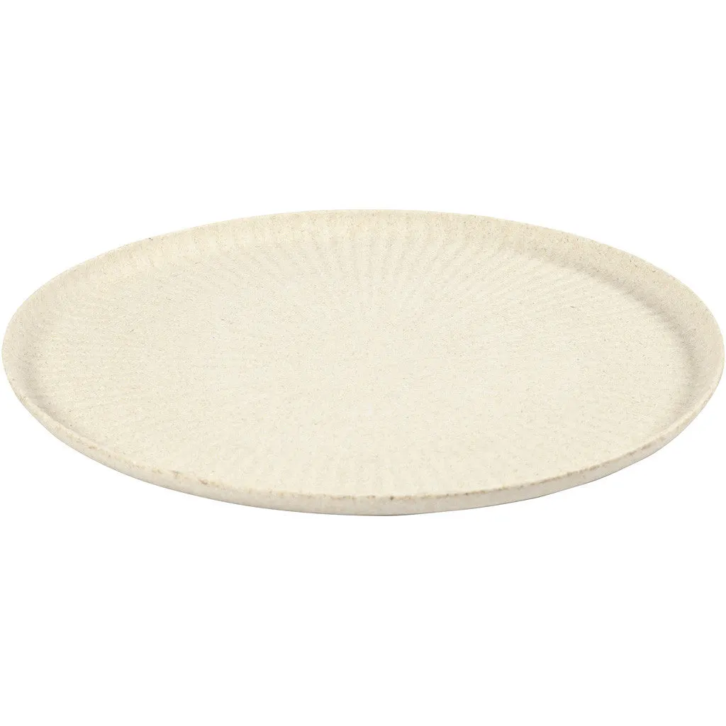 Bamboo Wood Fiber Circular Serving Tray Tableware Decoration Crafts D: 30cm