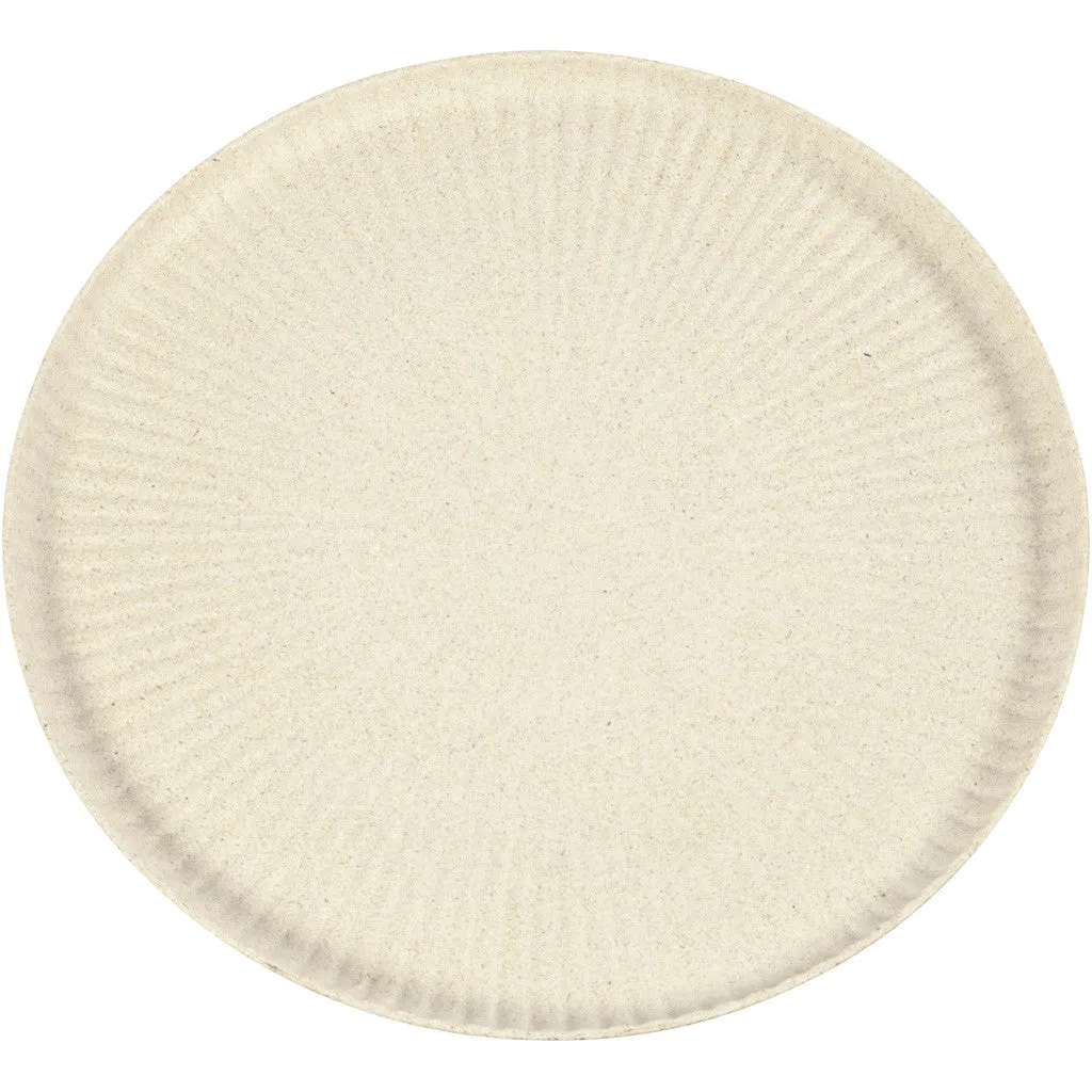 Bamboo Wood Fiber Circular Serving Tray Tableware Decoration Crafts D: 30cm