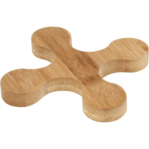 Bamboo Wood Propeller Shaped Trivet Tableware Decoration Crafts L: 12cm W: 12cm
