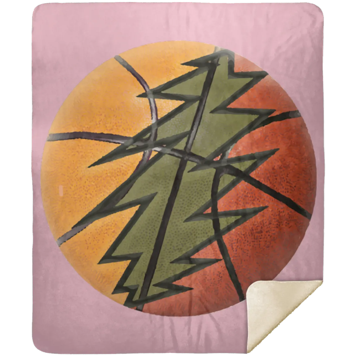 Basketball Bolt - Premium Mink Sherpa Blanket 50x60