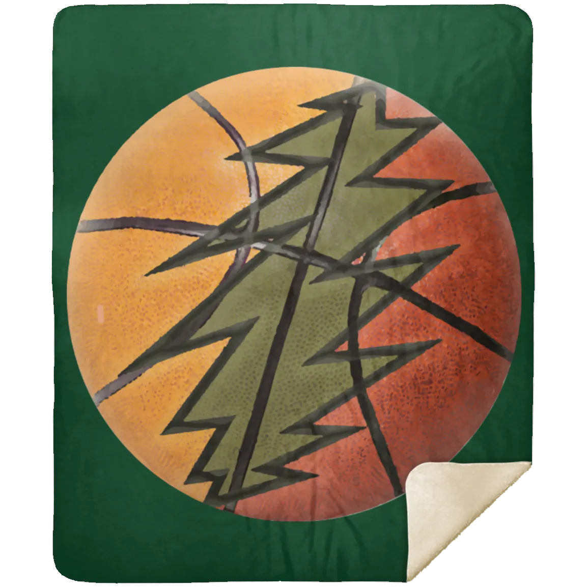 Basketball Bolt - Premium Mink Sherpa Blanket 50x60