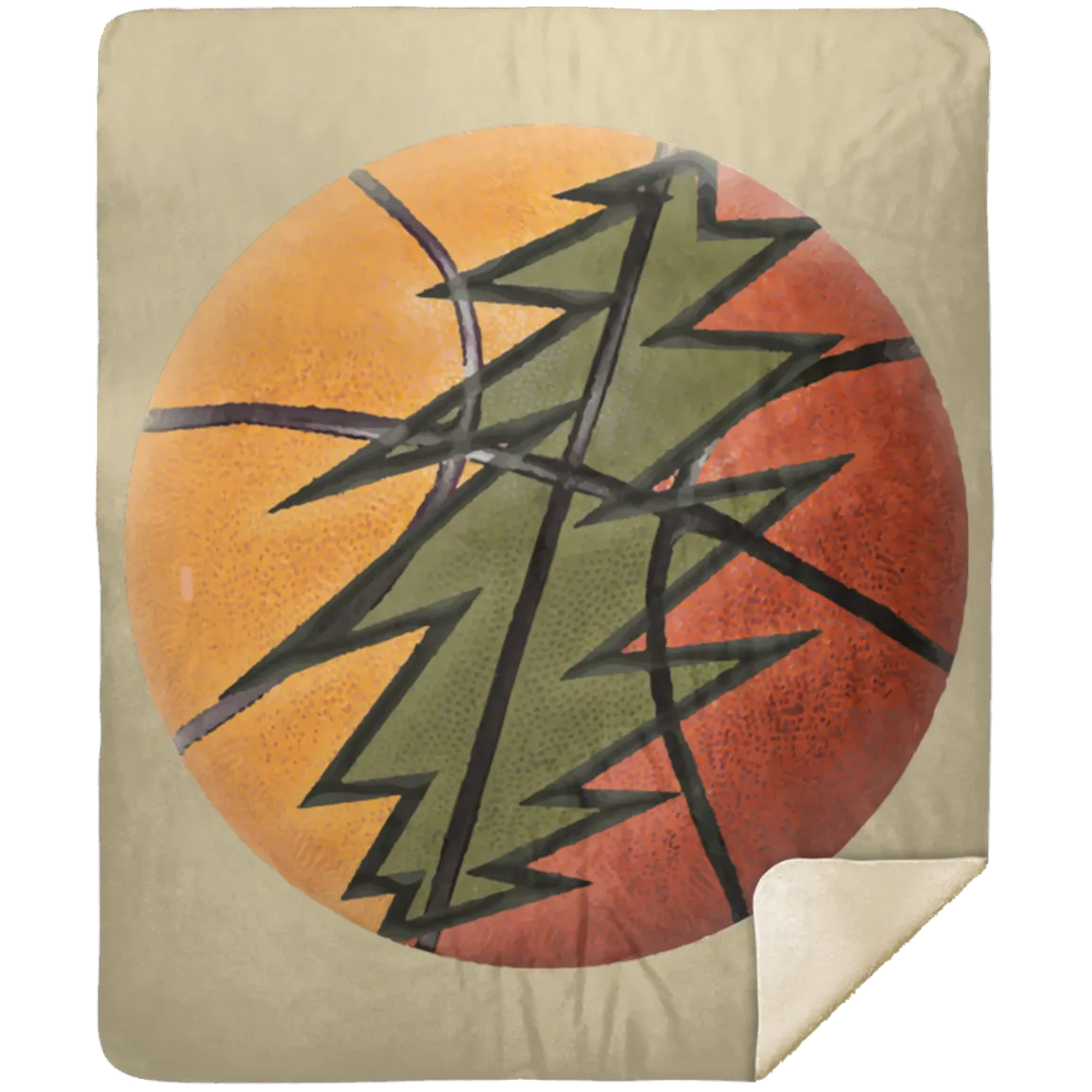 Basketball Bolt - Premium Mink Sherpa Blanket 50x60