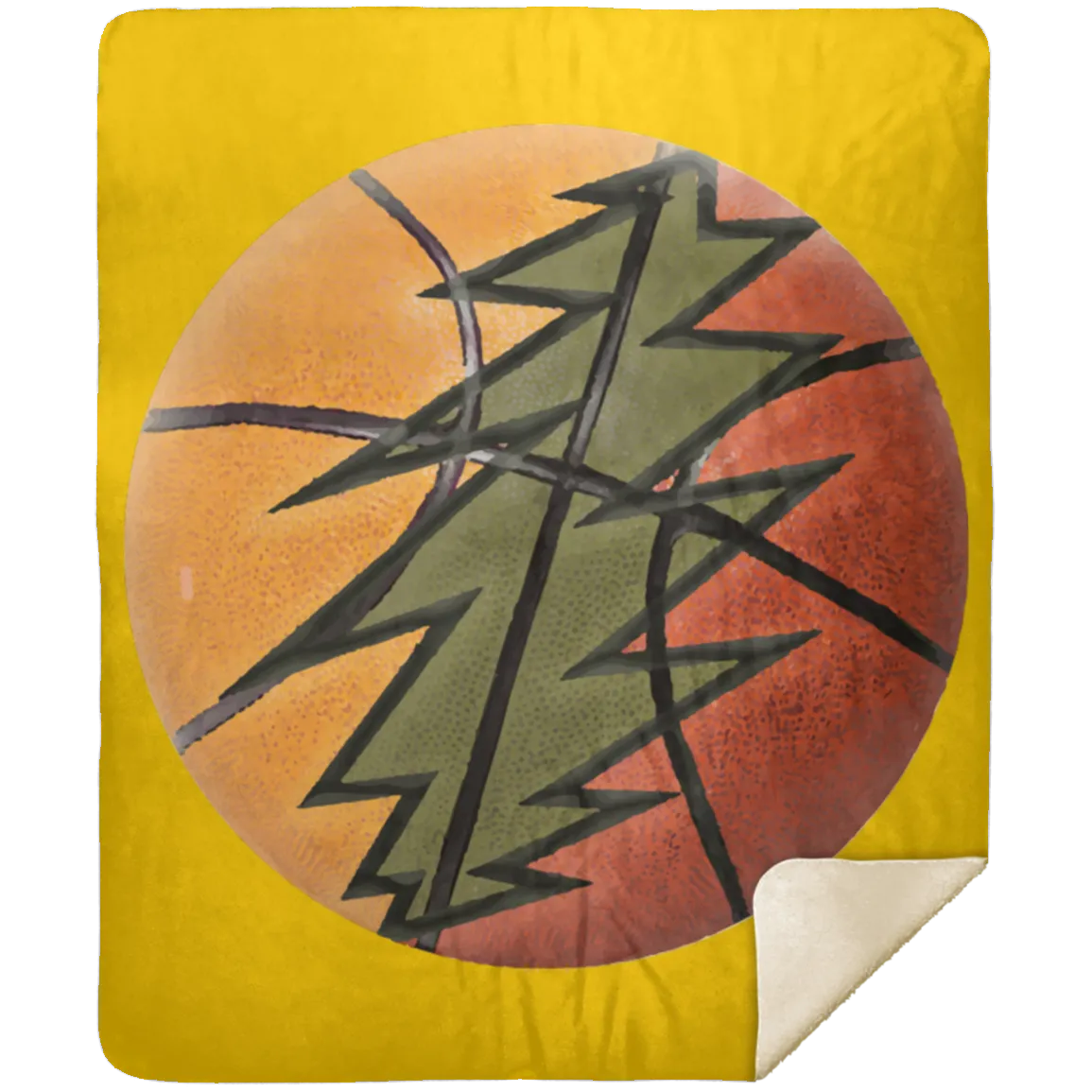 Basketball Bolt - Premium Mink Sherpa Blanket 50x60