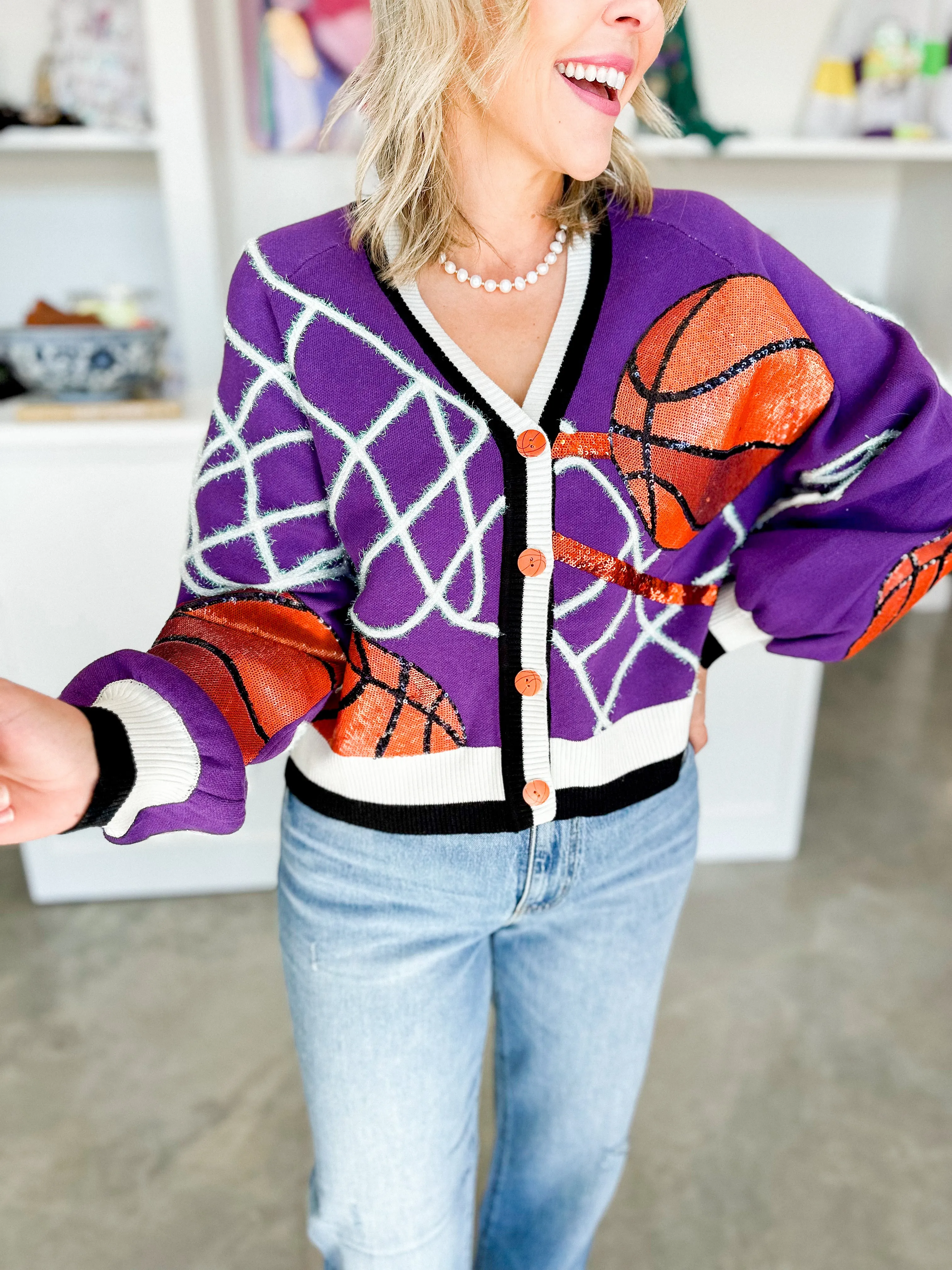 Basketball Net Cardigan