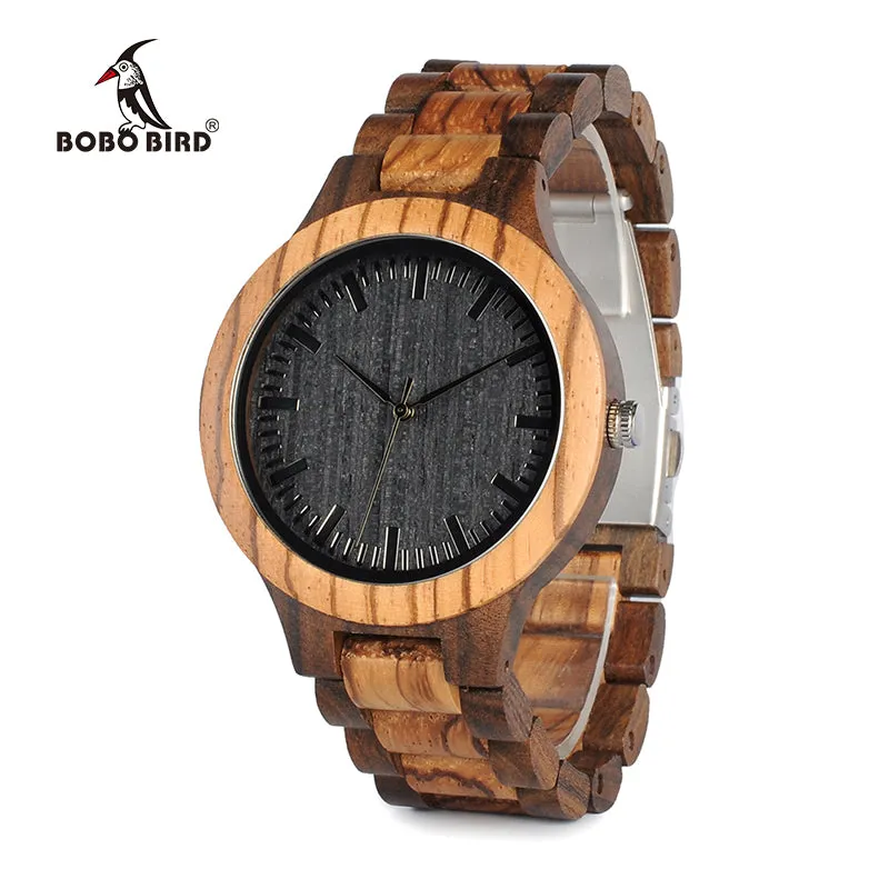 BOBO BIRD Handmade from Natural Wood Wristwatch