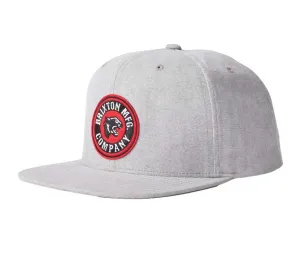 Brixton Forte X MP Snapback Cap - Grey