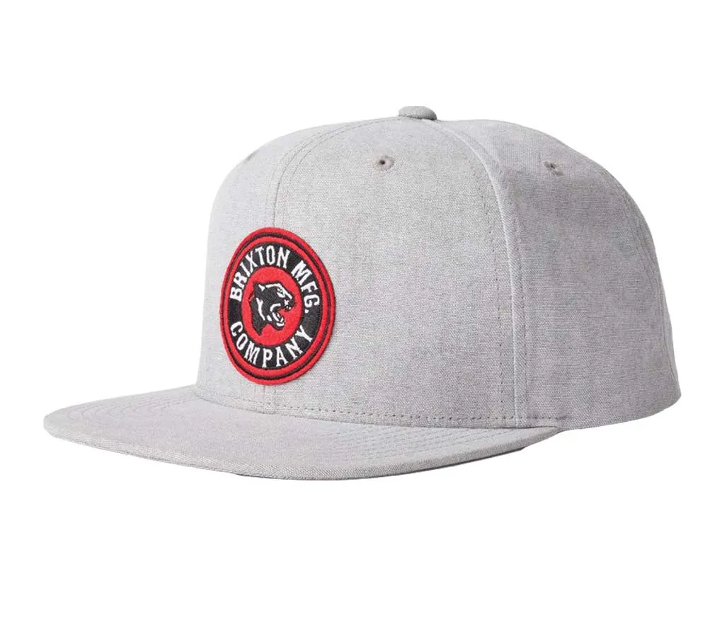 Brixton Forte X MP Snapback Cap - Grey