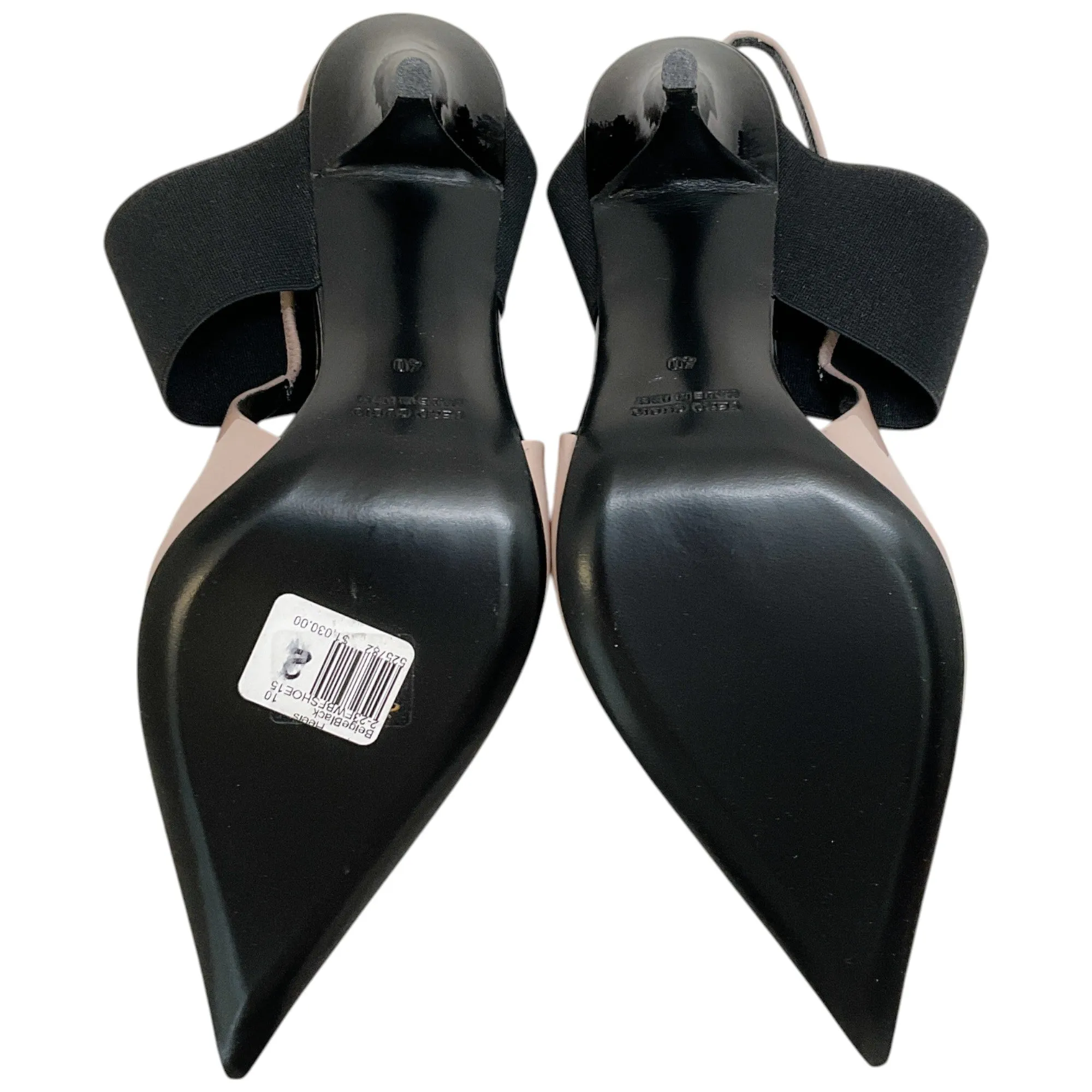 Bruno Frisoni Nude Patent / Black Pointy Tonic Slingback Pumps