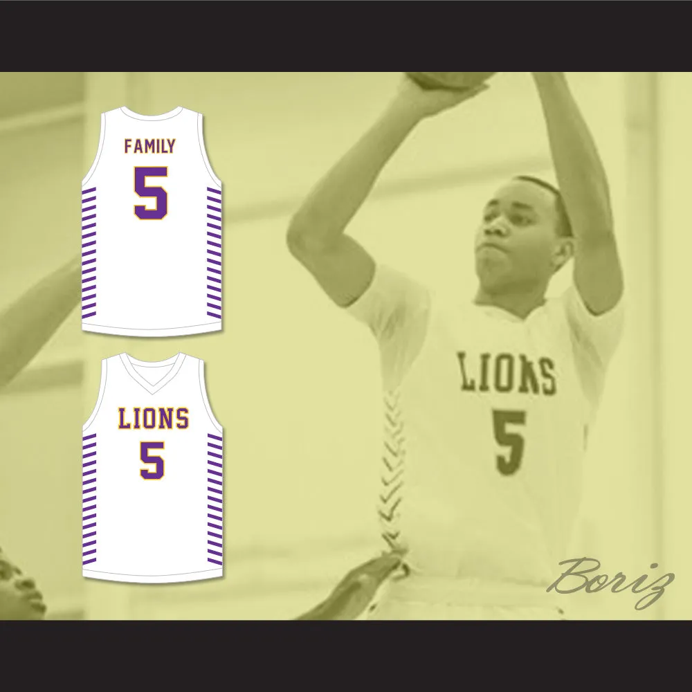 Bryce McGowens 5 Legacy Early College Lions White Basketball Jersey 1