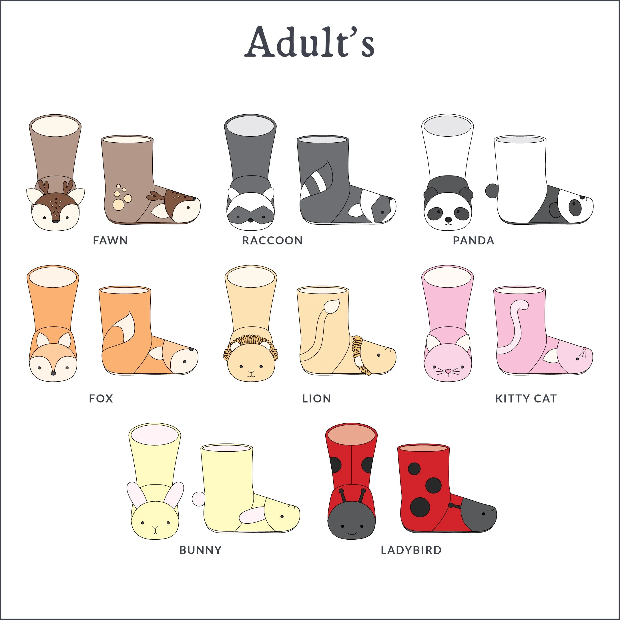BUNDLE - Animal Boots Sewing Patterns - Family ~ Child   Adult