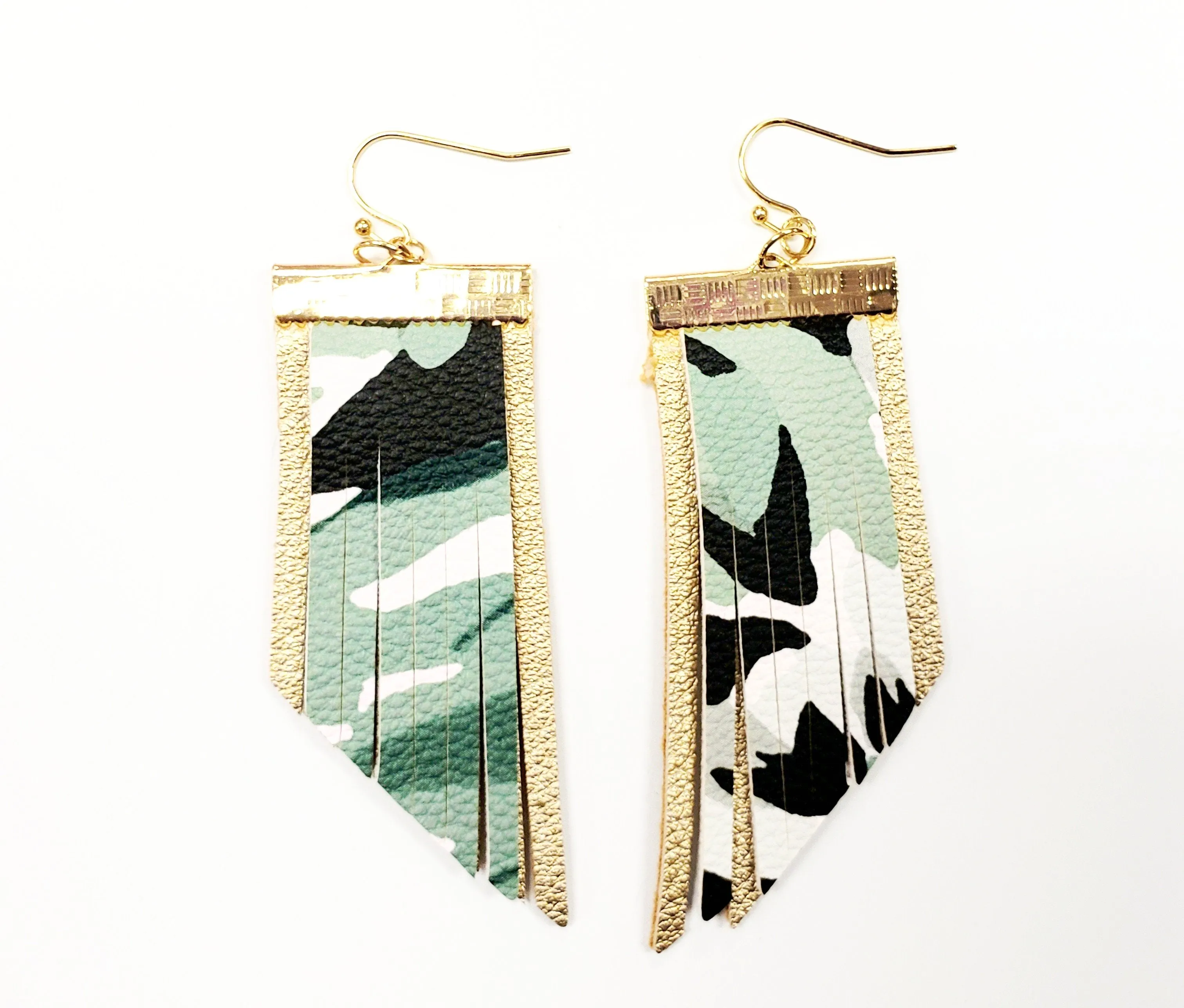 Camouflage Fringe Earrings