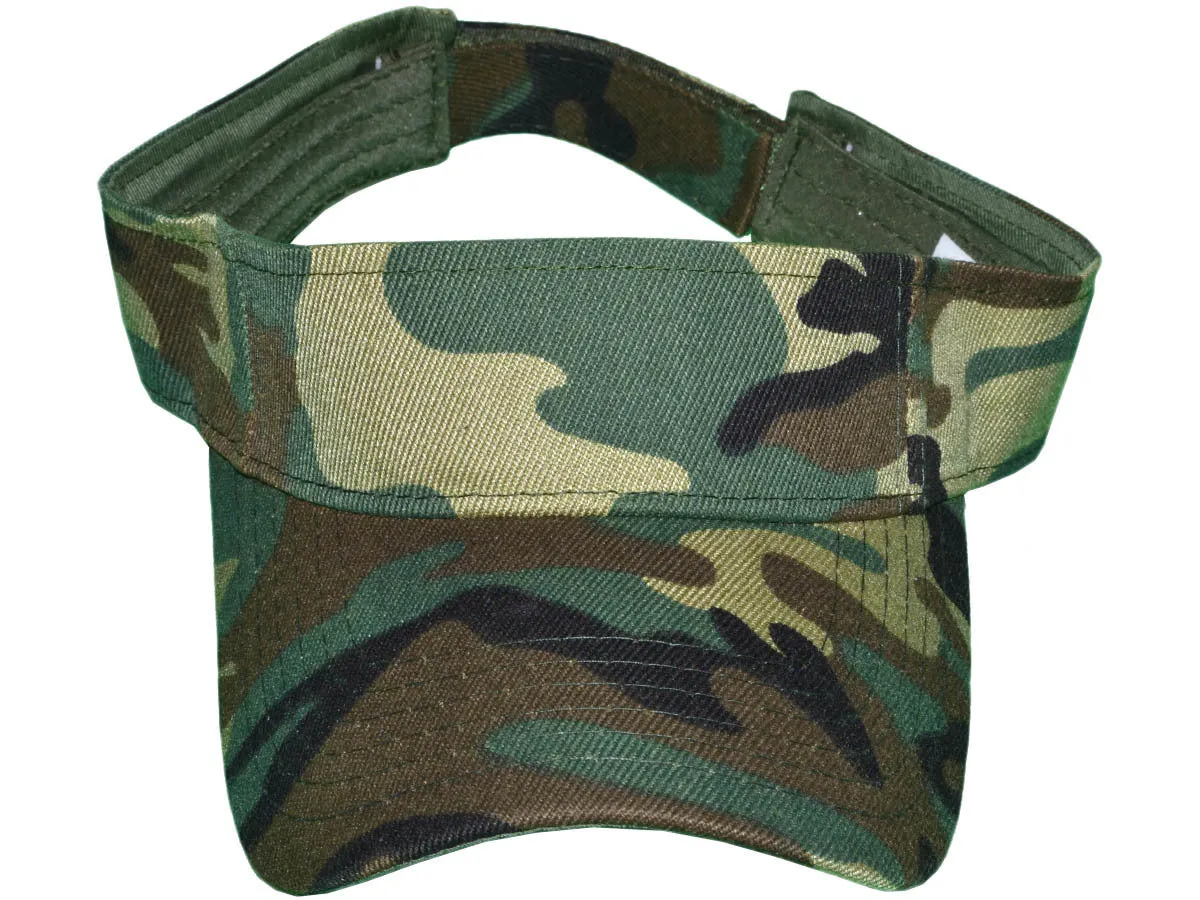 Camouflage Golf Visor Camo Visors Green Military Woodland