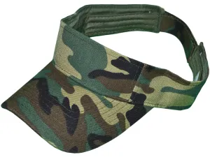 Camouflage Golf Visor Camo Visors Green Military Woodland