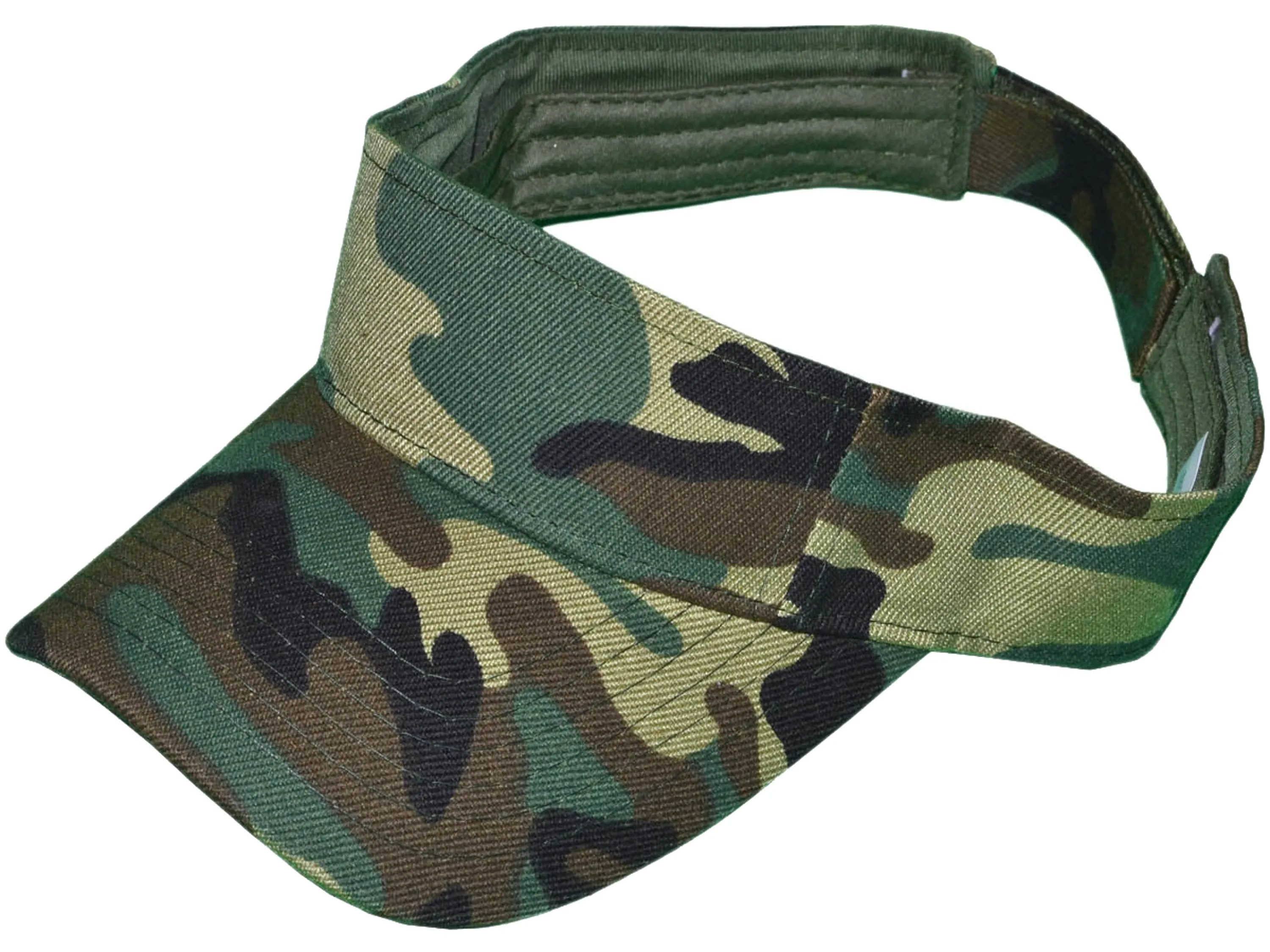 Camouflage Golf Visor Camo Visors Green Military Woodland