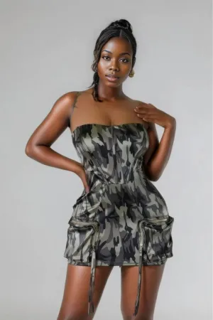 Camouflage Stretch Tube Dress