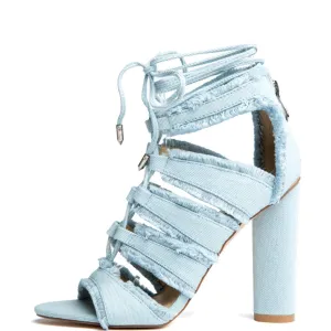 Cape Robbin Maura-5 Denim High Heel Denim Blue