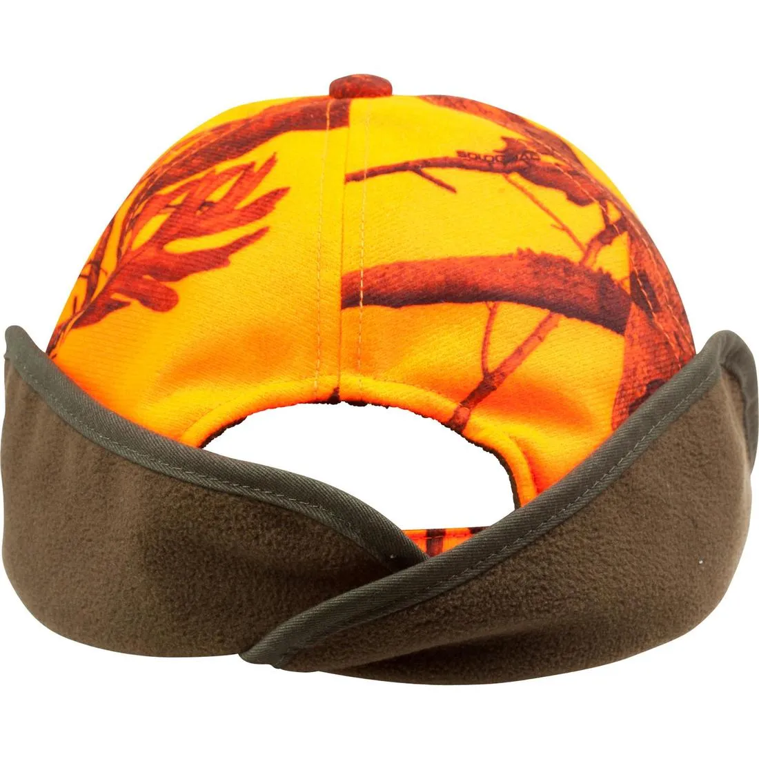 Casquette chasse à rabat camouflage orange