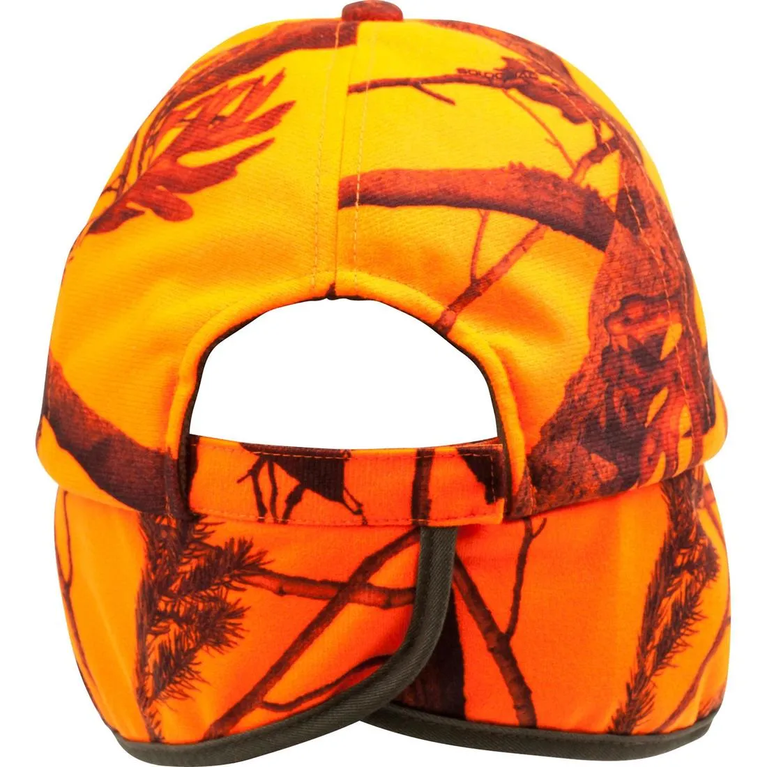 Casquette chasse à rabat camouflage orange