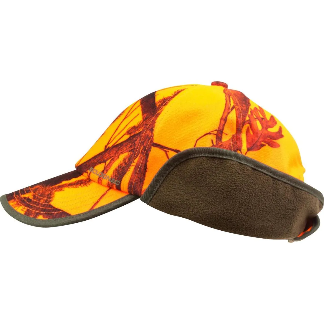 Casquette chasse à rabat camouflage orange