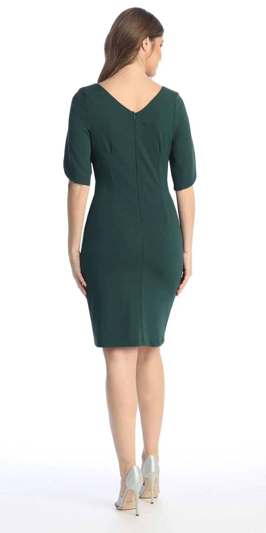 Celavie 6498 Short Semi Formal Dress Mid Length Sleeve