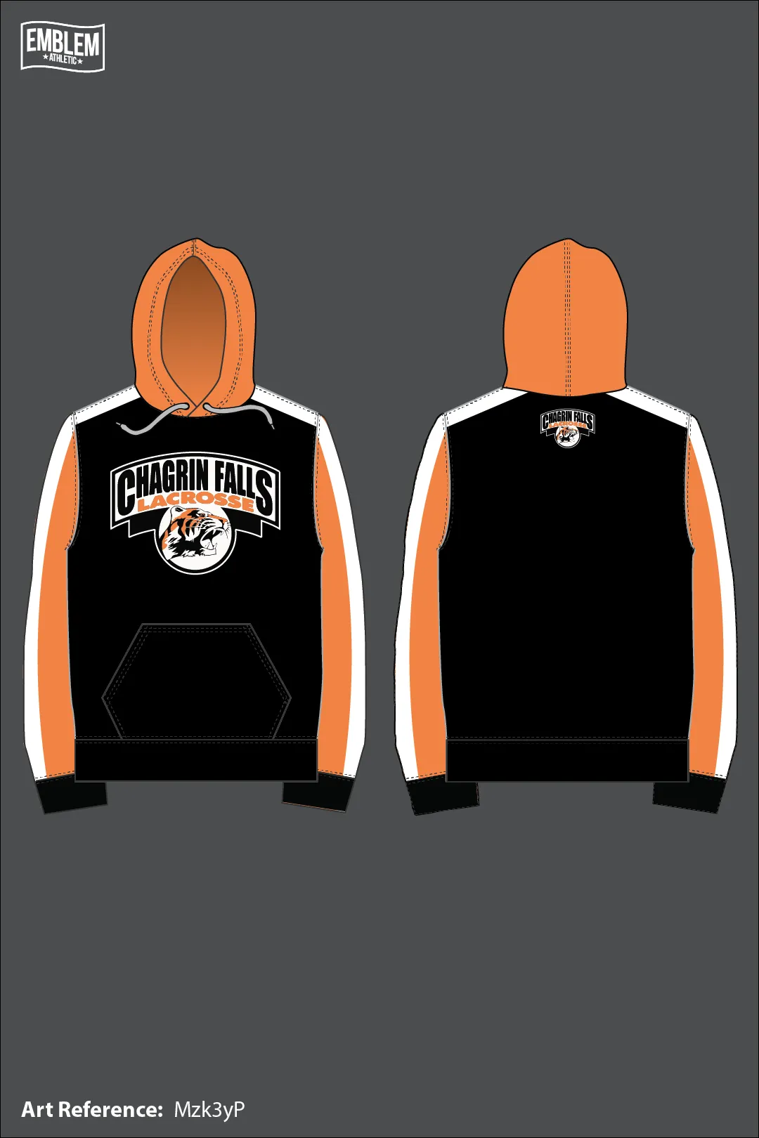 Chagrin Falls High School Girls Lacrosse  Core Men's Hooded Performance Sweatshirt - Mzk3yP