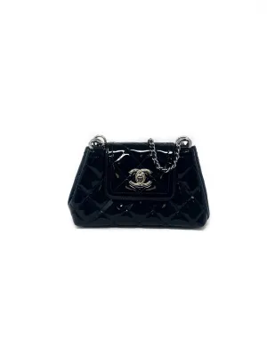 Chanel '14-'15 Quilted Patent Leather Mini Flap Crossbody