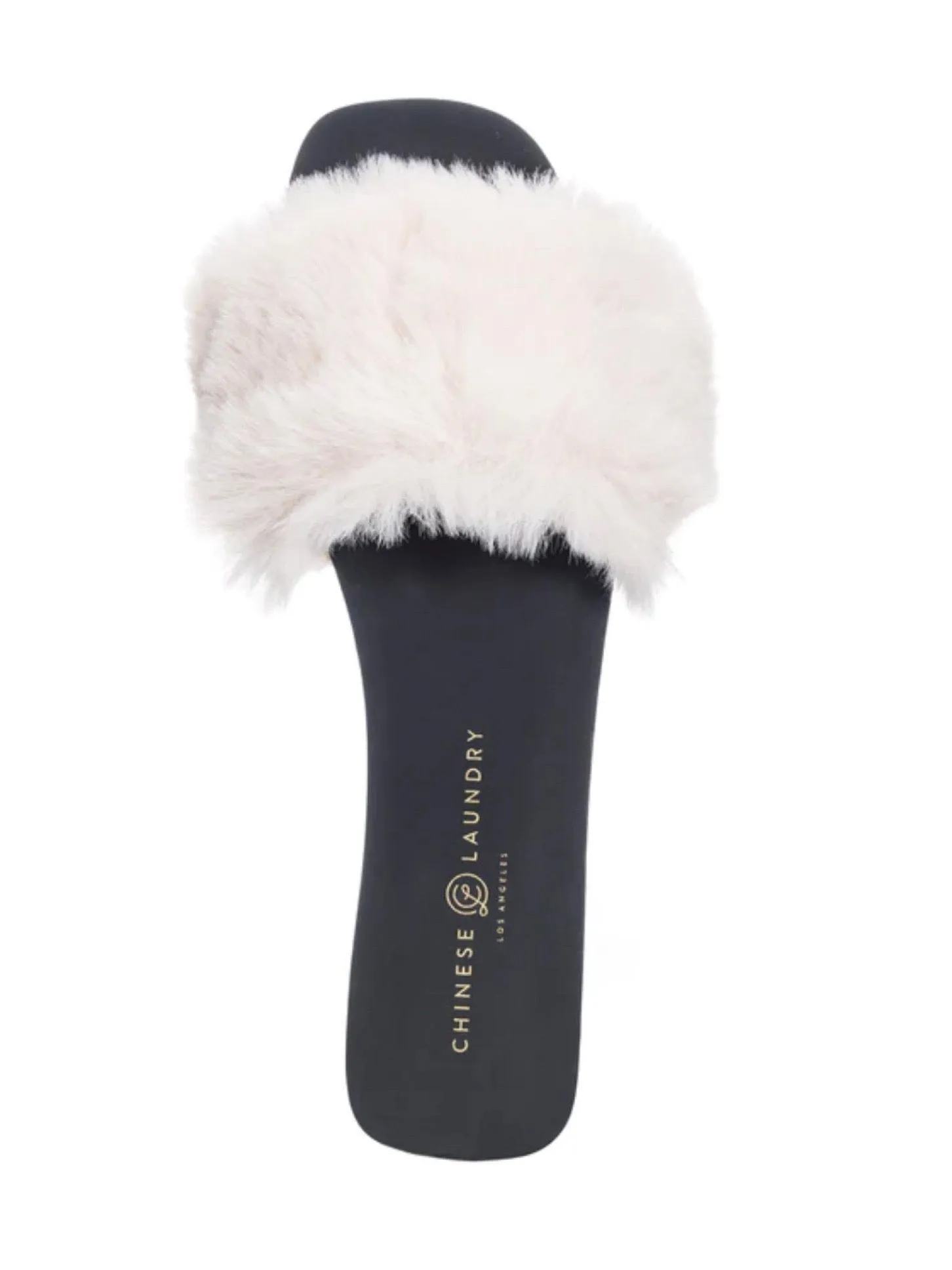 Chinese Laundry Madonna Fanta Fur Slides-Beige