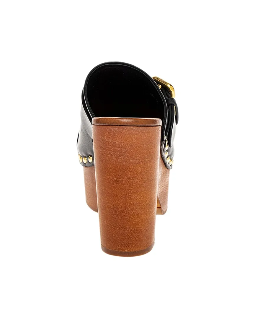 Chloe Jeannette Leather Wedge Clog